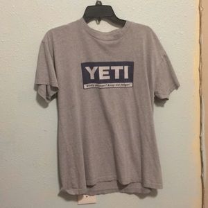 YETI Light Grey Shirt. LARGE.